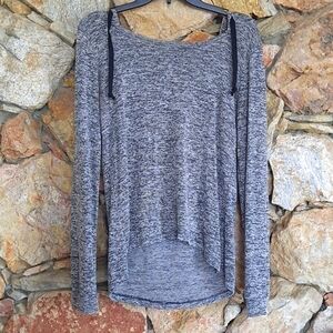 Lightweight Gray & Black Stretchy Hoodie Size Large "Freshman 1996"